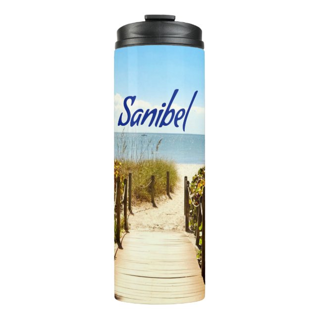 Termo Isla Sanibel Florida Beach Ocean (Anverso)