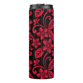Termo ISLAND PLUMERIA (negro y rojo) Tumblador térmico