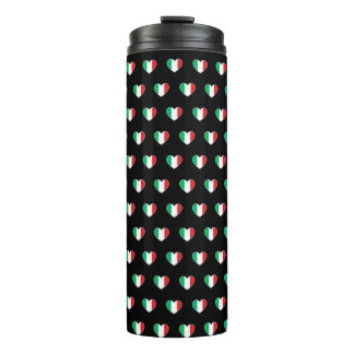 Termo Italian Flag Heart Repeat Pattern Black