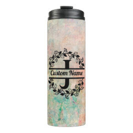 Termo J Floral Monogram Letter