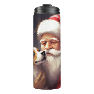 Termo Jack Russell con Santa Claus Festivo de Navidad