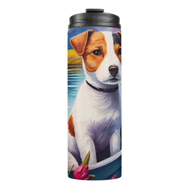 Termo Jack Russell en un remo: Una aventura escénica (Anverso)