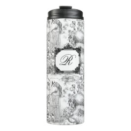 Termo JACK RUSSELL Terrier Black Toile con Monograma