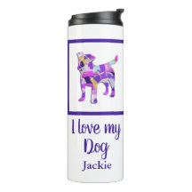 Jack Russell Terrier Dog Silhouette Purple PY&B