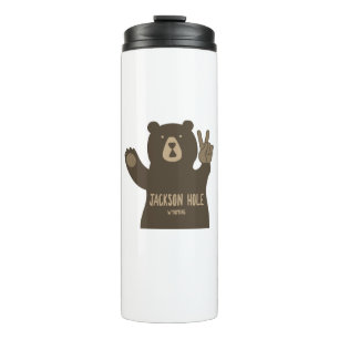 Termo Jackson Hole Wyoming Peace Bear