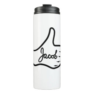 Termo Jacob, nombre, regalo, cumpleaños, hombre, chico,