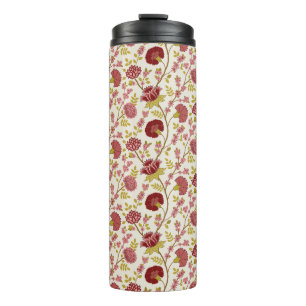 Termo Jacobo Floral Rpt Pattern Reds Pinks Gold Cream