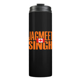 Termo Jagmeet Singh Naranja Bloquear texto Bandera canad