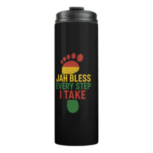 Termo Jah Bendice Cada Paso que doy Colores Rasta