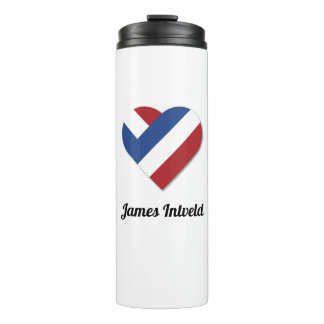 Termo James Intveld con bandera del corazón de los Paíse
