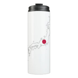 Termo Japan flag on the map