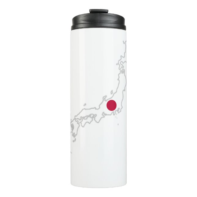 Termo Japan flag on the map (Anverso)