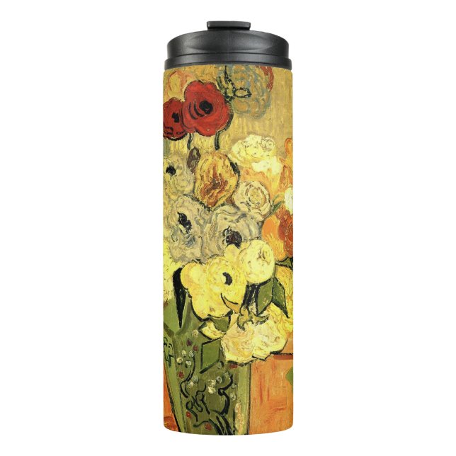 Termo Japanese Vase, Roses, Anemones by Vincent van Gogh (Anverso)