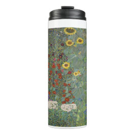 Termo Jardín de granja con girasoles por Gustav Klimt