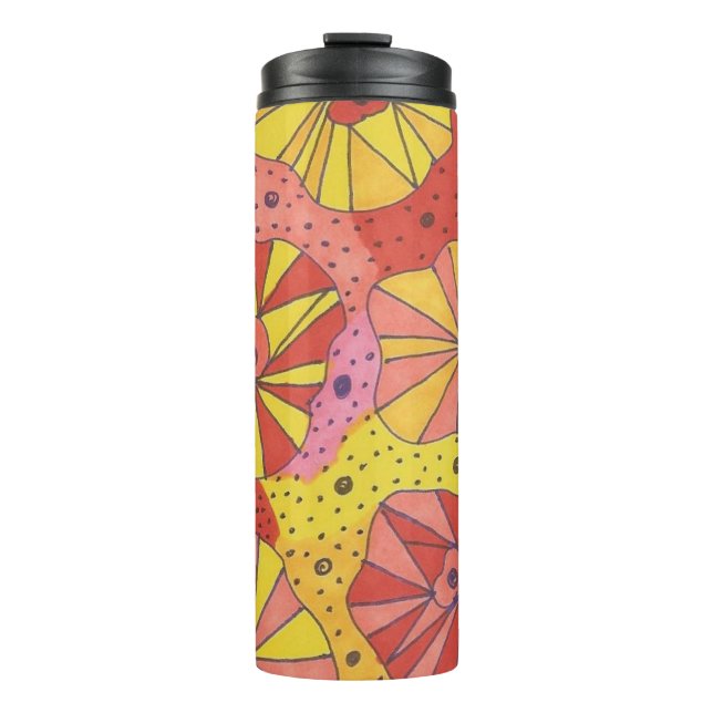 Termo Jardín floral futurista (Anverso)