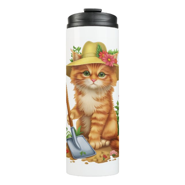 Termo Jardinería con gatos (Anverso)