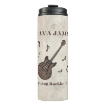 Java Jams-Cervecería Rockin 'Riffs-Café-Guitarra-