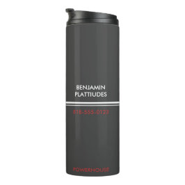 Termo JBHS VMA Negro con Logo Blanco Personalizable