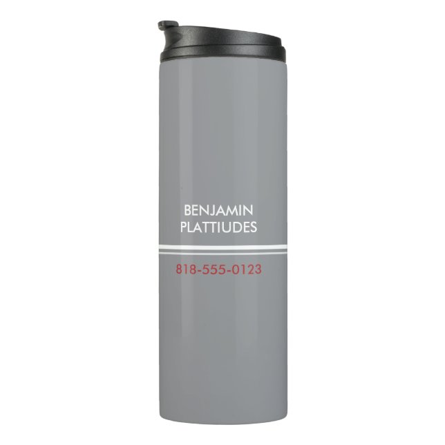 Termo JBHS VMA Negro con Logo Blanco Personalizable (Rotado hacia la derecha)