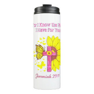 Termo Jeremías 29:11 Cruz del Girasol Fe Cristiana Camis
