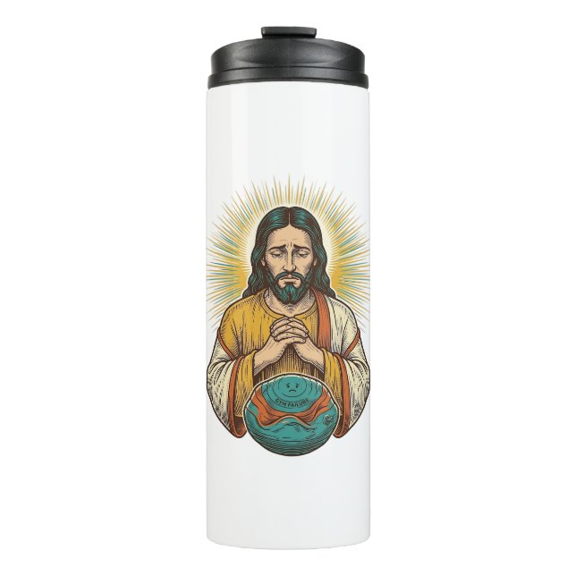 Termo Jesús decepcionado Bola de ejercicio desinflada Fr (Anverso)