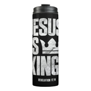 Termo Jesús es el Rey Cristiano Biblia Escritura Cita Ti