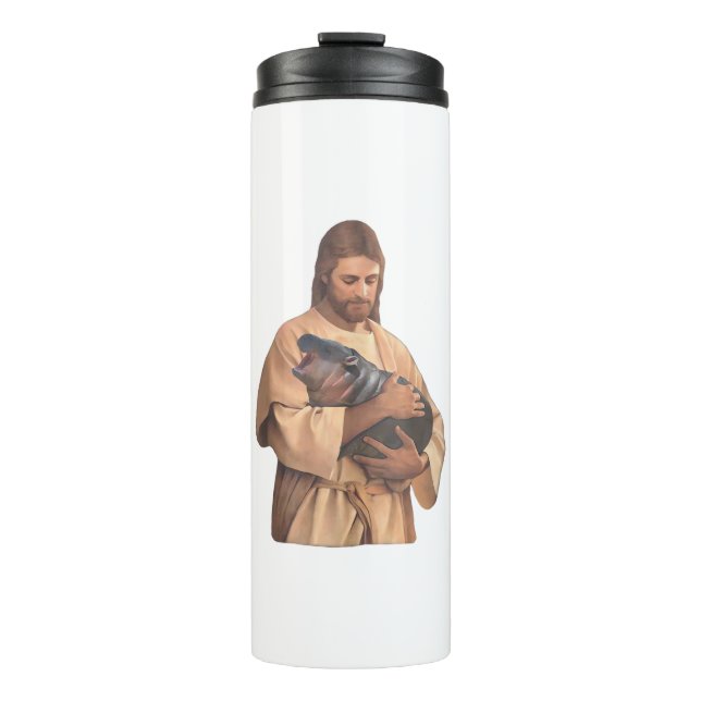 Termo Jesus Holding Moo Deng Tank Top (Anverso)