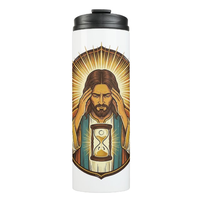 Termo Jesús Impaciente Cargando Reloj de Arena Internet  (Anverso)