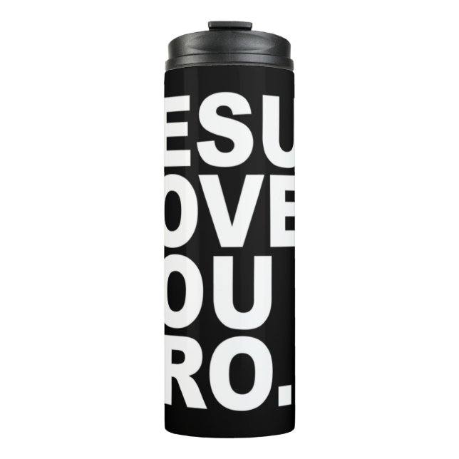 Termo Jesús Te Ama Hermano - Fe Cristiana Pullover Hoo (Anverso)