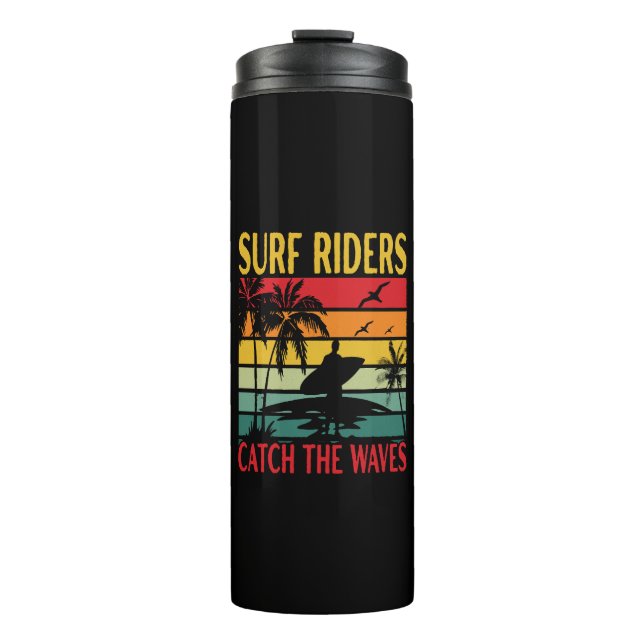 Termo Jinetes de surf atrapan las olas (Anverso)