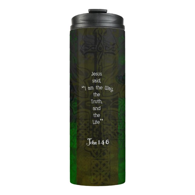 Termo John 14:6 Biblia Verse Ruta Inspiradora (Anverso)