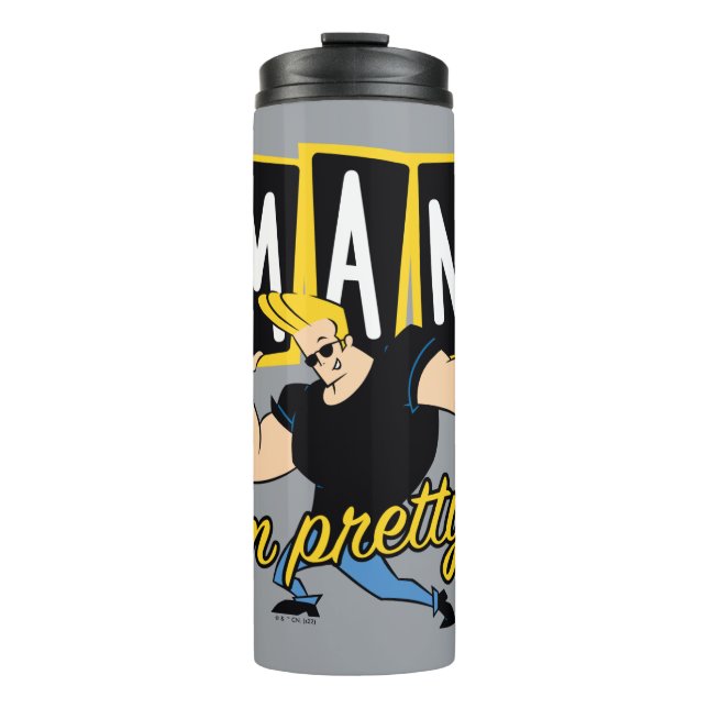 Termo Johnny Bravo - Hombre, soy Bonito (Anverso)
