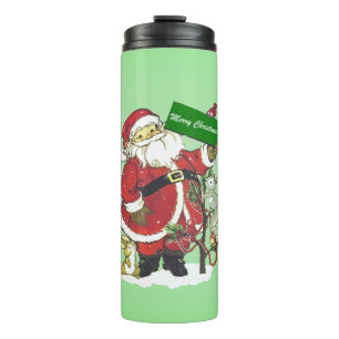 Termo Jolly Santa Merry Rótulo navideño Animales del bos