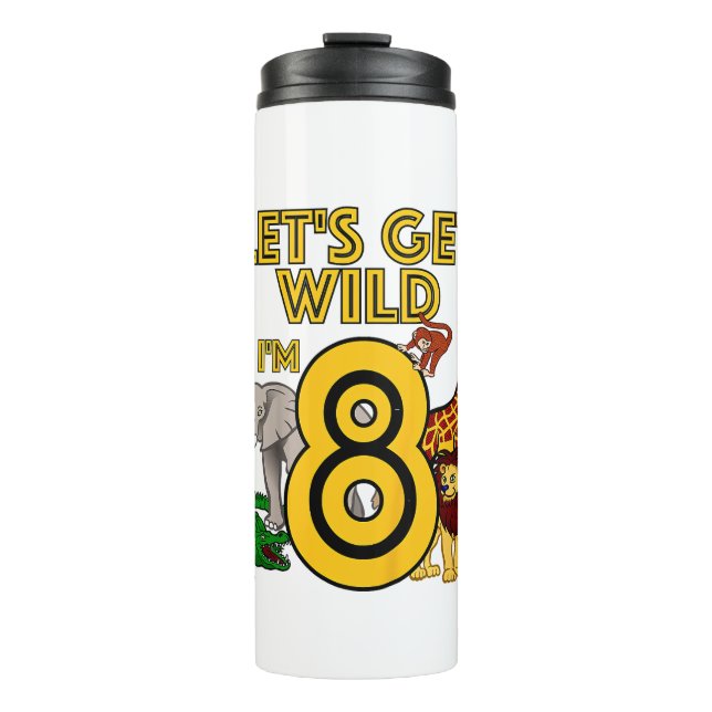 Termo Jóvenes 8 años Zoológico Nacimiento Shirt Safari J (Anverso)