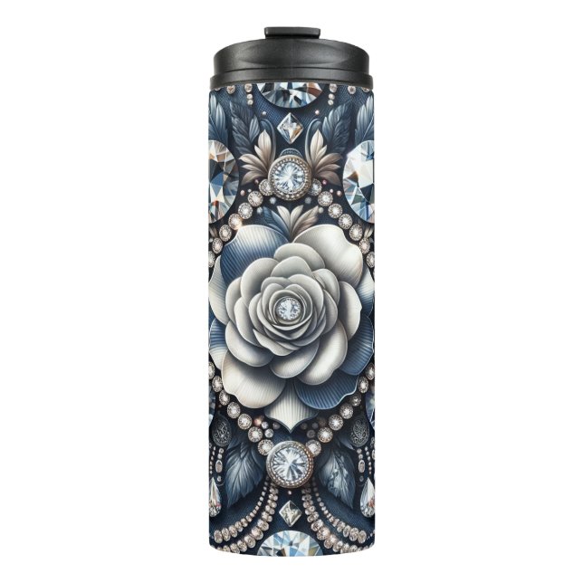 Termo Joyas Rosas de Glam Bling Denim & Diamonds (Anverso)
