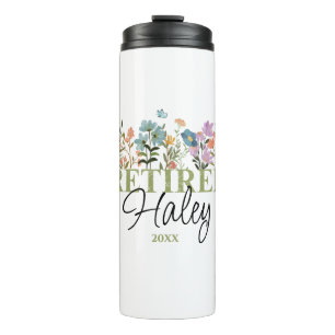 Termo Jubilación personalizada de Flores Silvestres, ret