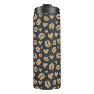 Termo Judías y corazones de café