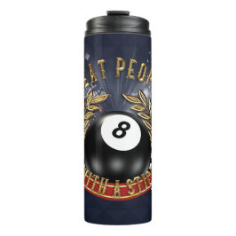 Termo Jugador de billar le gano a la gente con un palo