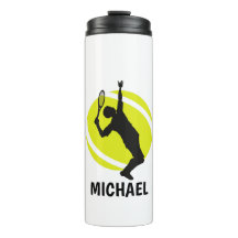Jugador de bolas de tenis personalizado entrenador