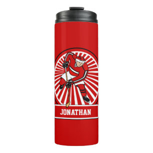 Termo Jugador de hockey sobre hielo personalizado