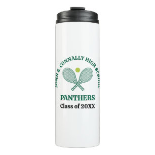 Termo Jugador de tenis de instituto verde personalizado