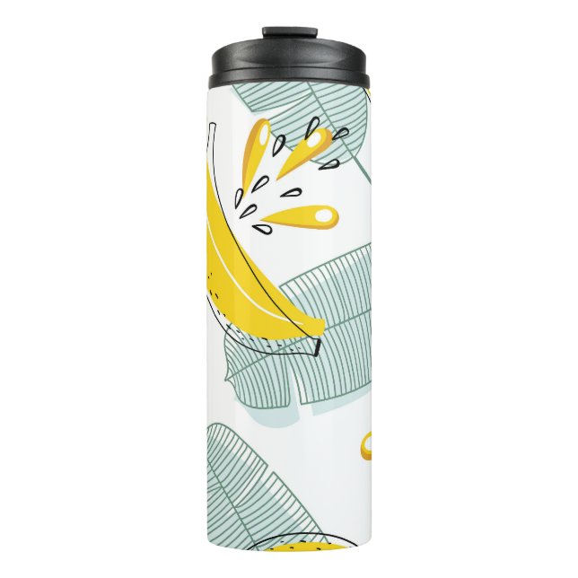 Termo Juicy Bananas Brillante Patrón Vintage (Anverso)