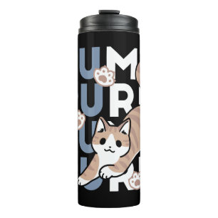 Termo Jump Purr Jump: Playful Cat Design con arte divert
