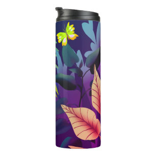 Termo Jungla con mariposas amarillas