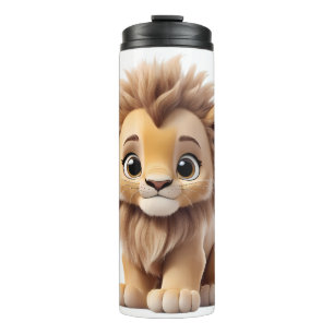 Termo Jungle Adorable Lion Cub Sitting Portrait