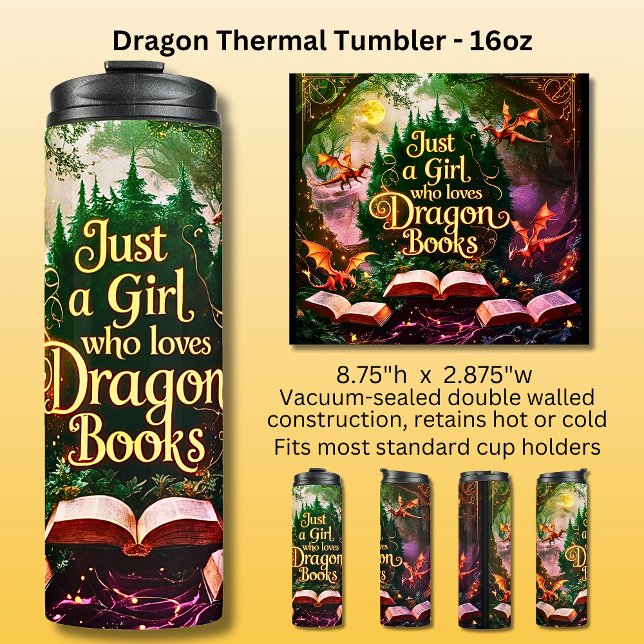 Termo Just A Girl Who Loves Dragon Books  (Subido por el creador)