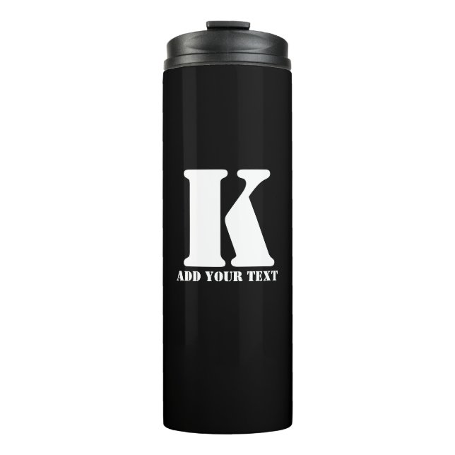 Termo K Monograma Clásico Trendy Wedding Templa (Anverso)