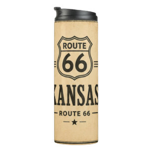 Termo Kansas Ruta 66 Prairie Millas Café Viaje