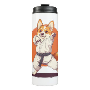 Termo Karate Corgi - Perro de artes marciales