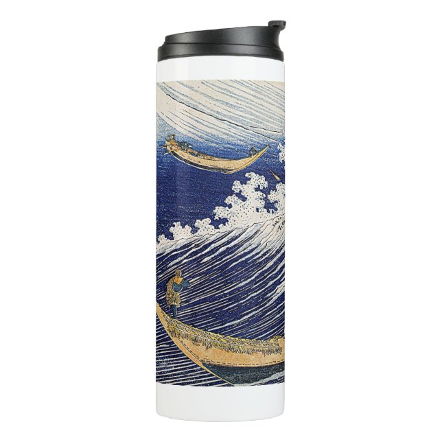 Termo Katsushika Hokusai.  olas del océano  (Rotado hacia la izquierda)